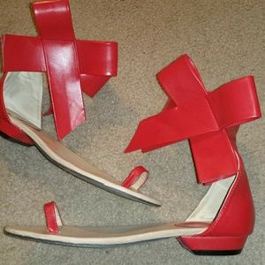 Red Bow Sandals